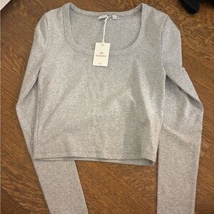 Sunday Best Heather Gray Top